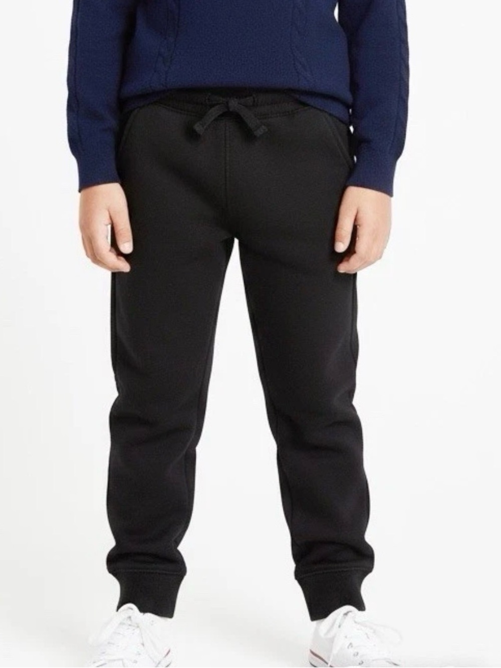 Boys Girls Black Fleece Jogger Sweatpants Medium ( 8 Years)